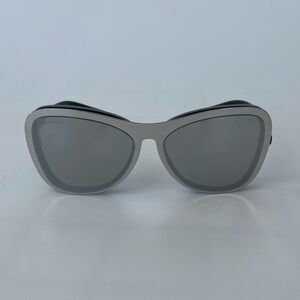 CHANEL | CLIP ON MIRROR SUNGLASSES | SILVER | AUTHENTIC
